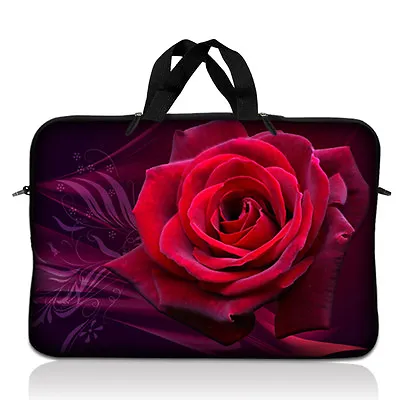 13.3  13  Notebook Laptop Bag Sleeve Case Apple Macbook Pro Chromebook Red Rose • $15.95