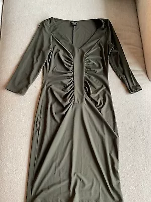 Moda International Women’s Green V-neck Dress - Size S • $16.99