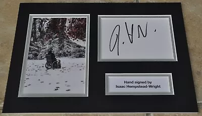 Isaac Hempstead Wright Signed Card Mounted With 6”x4” Photo Game Of Thrones COA • £24.99