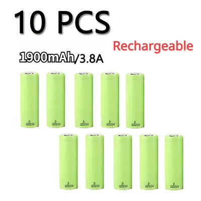 10pcs  1900mAh Camera Rechargeable Li-lon Battery For Panasonic NCR18500A 18500 • £109.14