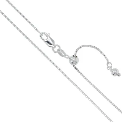 Sterling Silver Box Chain .8mm Genuine Solid 925 Italy Classic New Necklace • $18.69