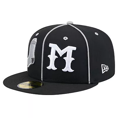 Men's New Era Black Montgomery Biscuits Theme Night Gray Sox 59FIFTY Fitted Hat • $41.99