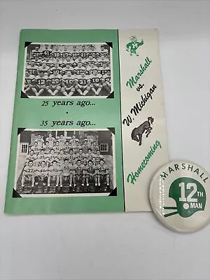 Marshall University Vs W Michigan Football Program 1972 Homecoming Button • $34.95