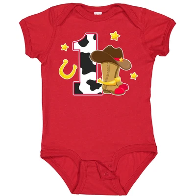 $21.99 • Buy Inktastic Cowboy Birthday One Year Old With Cowboy Boots Baby Bodysuit Birthdays