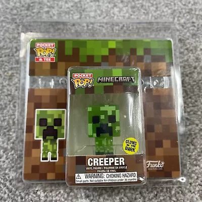 Funko Pocket Pop Minecraft Creeper Vinyl Figure Glow In The Dark New No Shirt • $16.99