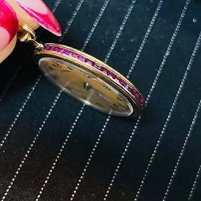 30mm Antique Cartier Ruby Pocket Watch • $4500