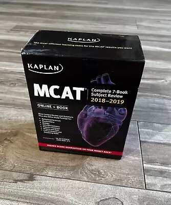 Kaplan MCAT Complete 7-Book Subject Review 2018-2019 Boxed Set Med School Prep • $6.60