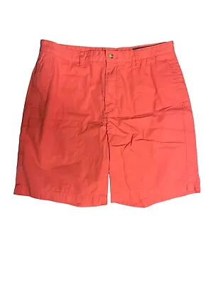 Vineyard Vines Shorts Mens 35 Pink Club Chino Flat Front Cotton Preppy Beach • $15