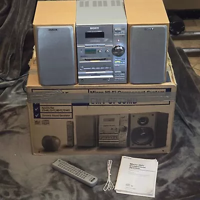 Vintage 1990's SONY CMT-CP33MD Micro Hi-Fi Stereo System Minidisc CD For REPAIR • $299.99