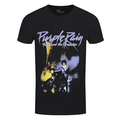 Prince T-Shirt Purple Rain Album Band Official Black New • £14.95