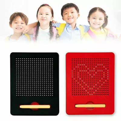 Educational Magnetic Tablet Magnatab Drawing Board Bead Pad W/Pen Kids Toy • £13.55