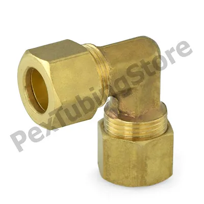1/2  OD Compression (Lead-Free) Brass 90-degree Elbow Fitting • $5.43
