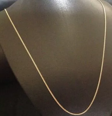 9ct Yellow Gold & Silver Curb Chain / Necklace - 14  16  18  20  22  24  • £9.95