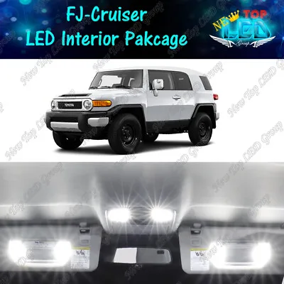 White Interior LED Lights + Side Mirror Lights For 2007 - 2014 Toyota FJ Cruiser • $14.39