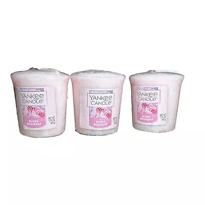 Yankee Candle Set Of 3 Samplers Votive Candles - Blush Bouquet • $8.97
