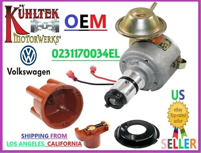 $77.95 • Buy 🔥Vacuum Advance Distributor Electronic Ignition 0231170034EL VW Bug Ghia US
