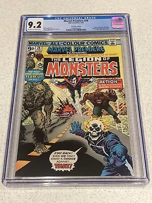 Marvel Premiere #28 Cgc 9.2 Nm- Legion Of Monsters Morbius Man-thing Ghost Rider • $78.33