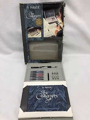 £24.74 • Buy Parker The Calligraphy Set Fountain Pen Red Black Blue Ink 4 Nibs