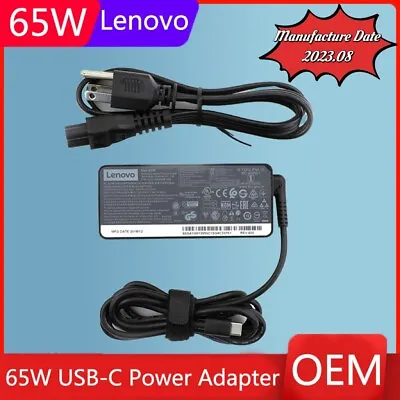 Genuine Lenovo 65W USB-C Type-C Laptop Charger Power Supply Adapter ADLX65YLC3A • $13.35