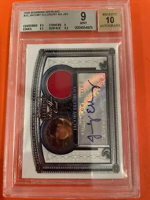 2005 Bowman Sterling Baseball Jacoby Ellsbury RPA Graded 9 Mint 10 Autograph • $78.75