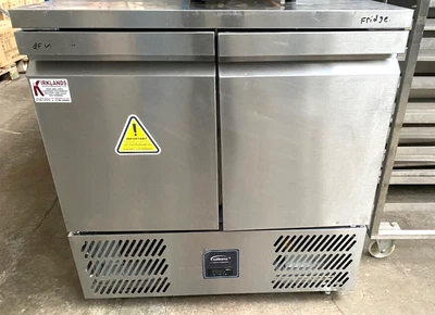 £489.99 • Buy Williams Stainless Steel Double Door Counter Top Fridge 2 Doors Wheels Catering