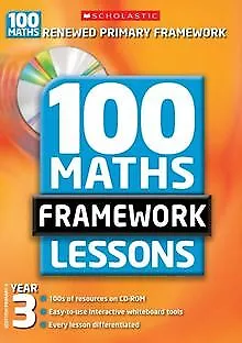 100 New Maths Framework Lessons For Year 3 (100 Maths... | Book | Condition Good • £4.55