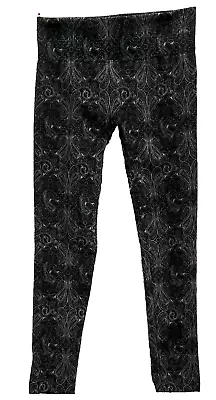 First Looks By Hue Women's Leggings Second Skin Small/Med Black Bandana Floral • $9.98