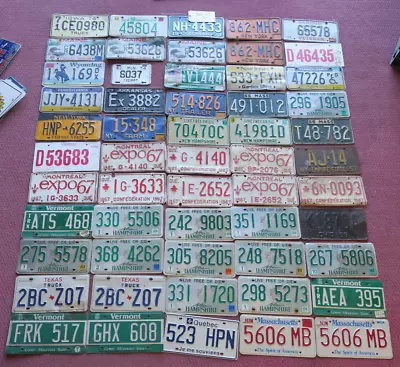 IA NH CO NY ME VT WY Craft License Plate Vintage Set Collection Bulk 9.99 LOT#22 • $112.50