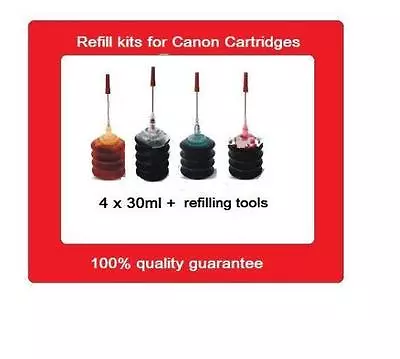 Refill Kits For Canon PG-510 (PG510) & CL-511 (CL511) Ink Cartridges • $18.99