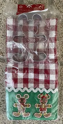 NEW Disney Parks Mickey Mouse Gingerbread Christmas Kitchen Towel Cookie Cutter • $17.95