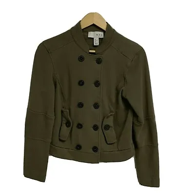 Mango Women's Olive Green Double Breasted Pea Jacket Size M • $13.78
