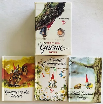 TEENY TINY GNOME TOMES 3 Miniature Books In HC Box Set Original Gnomes Rare • $59