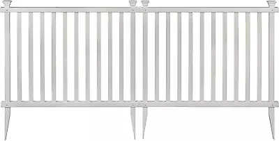 Zippity Outdoor Products No Dig Baskenridge Semi-Permanent Vinyl Fence White New • $77.99