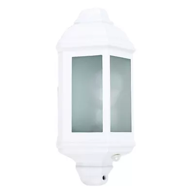 Outdoor Wall Mounted Lantern PIR Motion Sensor Frosted Glass Garden Porch Light • £26.99