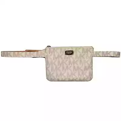 MICHAEL KORS $88 Logo Monogram Belted Waist Bag Fanny Pack Cream Large 40  • $39.99