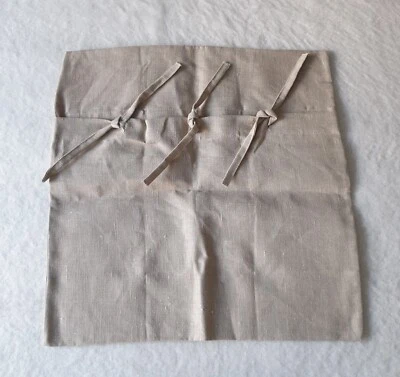 £4.99 • Buy BNWOT Ikea Aina 100% Linen Cushion Cover 50x50 Cm Beige Natural Neutral Ties