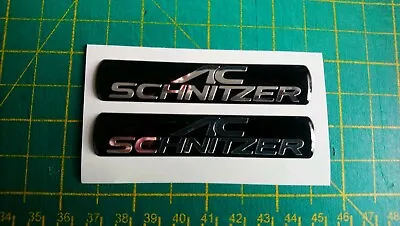 3D AC SCHNITZER Resin Badge Emblem X2 Sticker Decal For BMW M3 M5 335i 428i X5 • £3.99