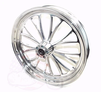 Ultima Manhattan 23 X 3.5 Billet Aluminum Front Wheel Rim For Harley Touring Softail Chopper – Black Powdercoat