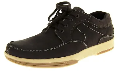 £29.99 • Buy Mens Trainers YACHTSMAN REAL LEATHER Black Smart Casual Boat Deck Shoes Size 7
