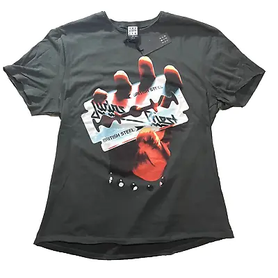 Judas Priest - British Steel  Short Sleeve Size Large Dark Grey Amplified • $44.99