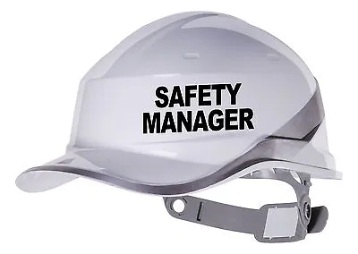 2X SAFETY MANAGER Hard Hat Vinyl Decal. Sticker Transfer CUSTOM COLOUR & FONT • $12.28