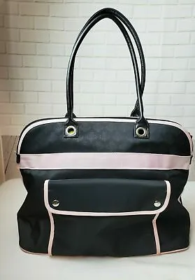 Mary Kay Consultant Zipper Satchel Tote Travel Bag Black With Pink Multi Pocket  • $34.99