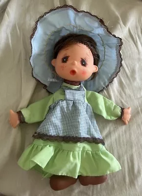 Vintage 1970s 9  Hanging Sekiguchi Thumb-Sucking Doll Big Eyes • $10