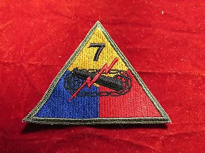$9.95 • Buy Vintage US Army 7th Armor Division  Patch Tank Destroyer 