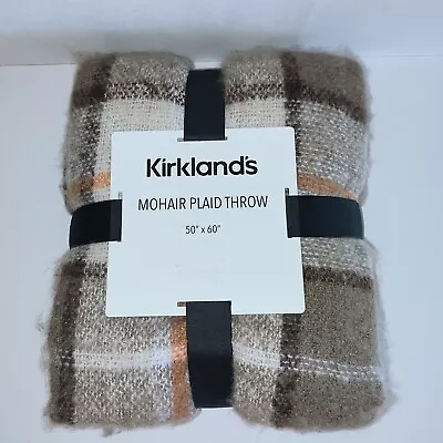 Kirkland's Mohair Plaid Throw Blanket 50 X 60  New With Tags • $28.98