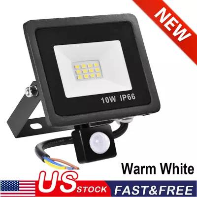 10w Pir Motion Sensor Led Flood Light Outdoor Security Lighting Warm White • $11.99
