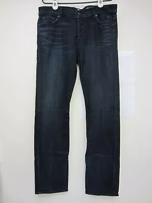 7 For All Mankind  Standard  Jeans Mens Black Jeans Tag 36 (real 37x35) USA Made • $33.79