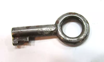 Old 1880's Hand Forged Steel Miniature 1.25  Cabinet Door Drawer Box Barrel Key • $15