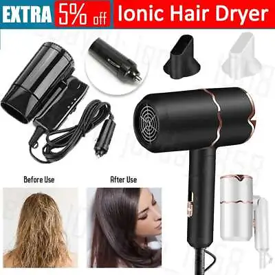 1200W Hair Dryer High Speed Negative Ion Blow Salon Dryer Foldable Travel Home • $27.95