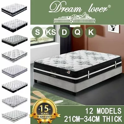 $339 • Buy Dream Lover Mattress Queen Double King Single Bed Memory Foam Pocket Spring